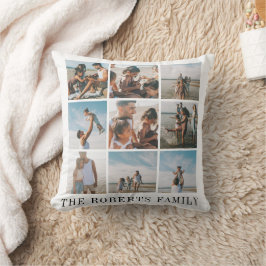 Family Photo Collage Peel And Stick Photo Tile クッション