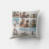 Family Photo Collage Peel And Stick Photo Tile クッション (裏面)