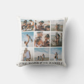 Family Photo Collage Peel And Stick Photo Tile クッション (正面)