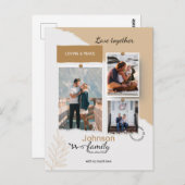 Family Photo Collage Template ポストカード (正面/裏面)