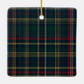 Family Photo Elegant Christmas Plaid Ornament セラミックオーナメント (裏面)