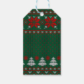 Family Photo Festive Knit Pattern ギフトタグ (裏面)