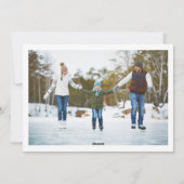 Family Photo Handwriting Minimalist Christmas  シーズンカード (裏面)