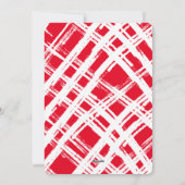 FAMILY PHOTO Happy Holidaysかわいい書道赤 シーズンカード (裏面)