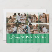 Family Photo Happy St Patricks Day Holiday Card シーズンカード (正面)