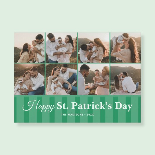 Family Photo Happy St Patricks Day Holiday Card シーズンカード