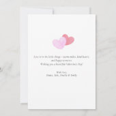 Family Photo Heart Shape Valentines Day Card 招待状 (裏面)