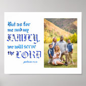 Family Photo Joshua 24 15 Bible Verse ポスター (正面)