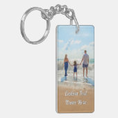 Family Photo Keychain Gift Personalized Text Name キーホルダー (正面左)