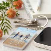 Family Photo Keychain Gift Personalized Text Name キーホルダー (正面右)