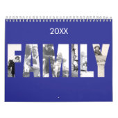 Family Photo Memories in Brushstroke Circles カレンダー (カバー)