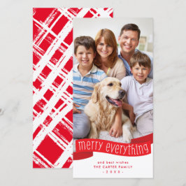 FAMILY PHOTO merry everything ribbon red シーズンカード