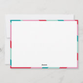 FAMILY PHOTO modern minimal frame red pink シーズンカード (裏面)