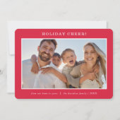 FAMILY PHOTO modern minimal simple festive シーズンカード (正面)