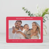 FAMILY PHOTO modern minimal simple festive シーズンカード (スタンド正面)