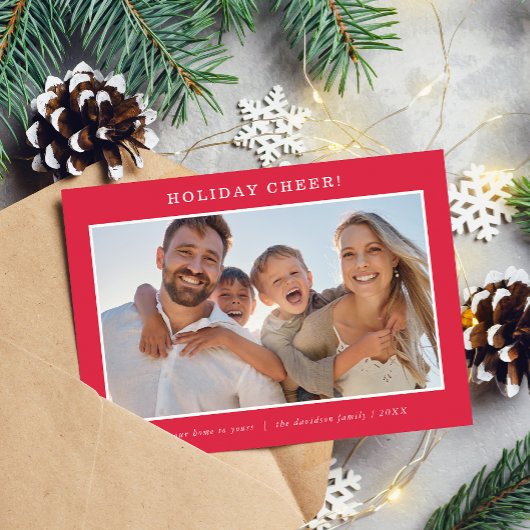 FAMILY PHOTO modern minimal simple festive シーズンカード