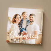 Family Photo Modern Simple Cursive Magnet マグネット
