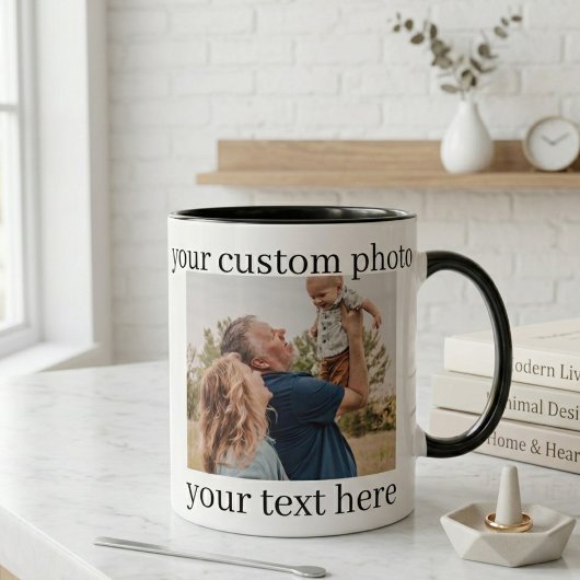Family Photo Mug Couple & Son Personalized Gift マグカップ