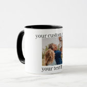 Family Photo Mug Couple & Son Personalized Gift マグカップ (正面左)