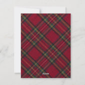 Family Photo plaid Christmas Flat Holiday Card シーズンカード (裏面)