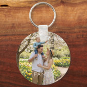 Family Photo & Quote Keychain - Cherished Keepsake キーホルダー (正面)