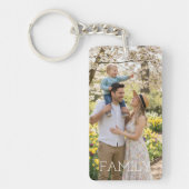 Family Photo & Quote Keychain - Cherished Keepsake キーホルダー (正面)