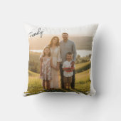 Family Photo & Quote Throw Pillow クッション (裏面)