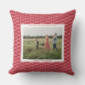Family Photo Red Christmas Joy クッション (正面)