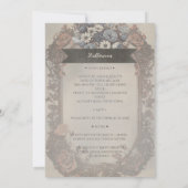 Family Photo Skull Roses Vintage Gothic Halloween  招待状 (裏面)