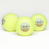 Family Photo Tennis Balls Personalized Text テニスボール (マルチ)