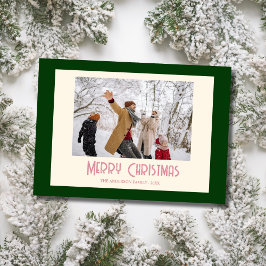  Family photo unique elegant christmas Card シーズンカード