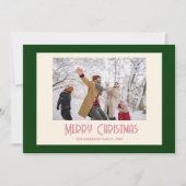 Family photo unique elegant christmas Card シーズンカード (正面)