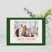 Family photo unique elegant christmas Card シーズンカード (スタンド正面)