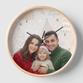 ❄️ Family Photo Wall Clock — Holiday Decor ❄️ 壁時計 (正面)