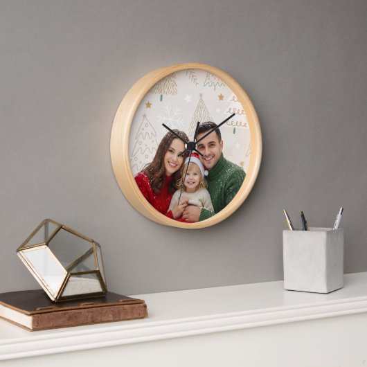 ❄️ Family Photo Wall Clock — Holiday Decor ❄️ 壁時計 (オフィス)