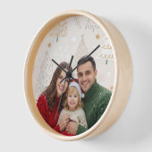 ❄️ Family Photo Wall Clock — Holiday Decor ❄️ 壁時計 (傾斜)