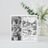 Family Photos Christmas Village in Winter シーズンカード (スタンド正面)