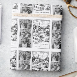 Family Photos Christmas  Village in Winter ラッピングペーパー
