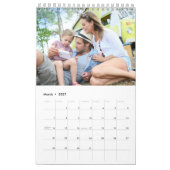 Family Photos Collage Love Script 2025 カレンダー (3月 2027)