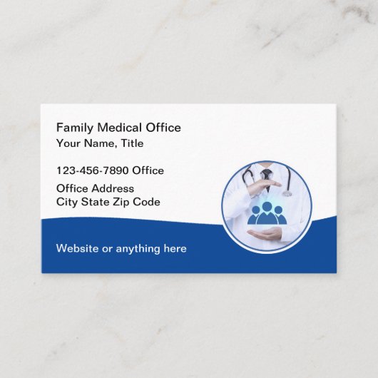 Family Physician Medical Office Business Card 名刺 (正面)