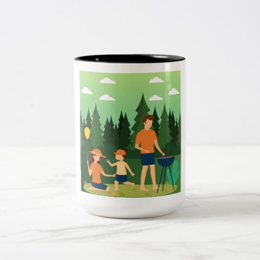 FAMILY PICNIC ツートーンマグカップ (中央)