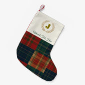 Family Plaid Christmas Stocking | Personalized スモールクリスマスストッキング (正面 (吊り時))