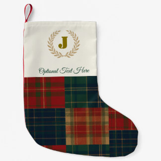 Family Plaid Christmas Stocking | Personalized スモールクリスマスストッキング