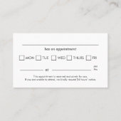 Family Practice Doctor Office Appointment  名刺 (裏面)