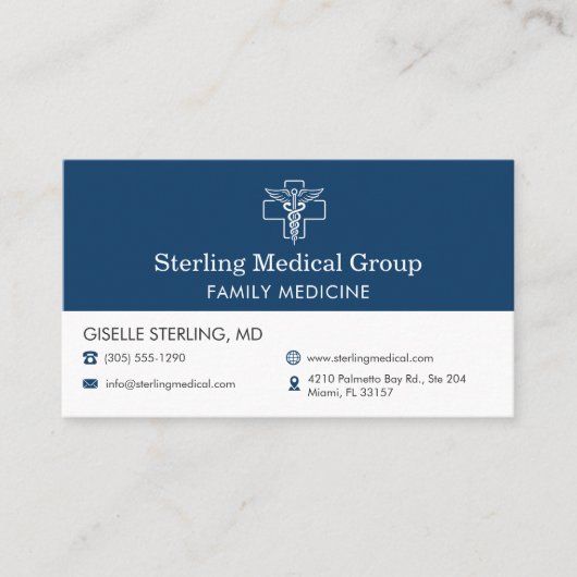 Family Practice Doctor Office Appointment  名刺 (正面)