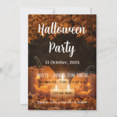 Family Pumpkin Carving Party Invitation  Halloween 招待状 (正面)