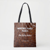 Family Ranch Faux Crocodile Leather トートバッグ (正面)