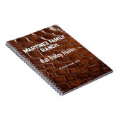 Family Ranch Faux Crocodile Leather ノートブック (右側)