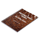Family Ranch Faux Crocodile Leather ノートブック (左側)
