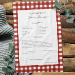 Family Recipe Keepsake Heirloom Gingham キッチンタオル<br><div class="desc">Keepsake family recipe tea towel. Share uncle Jim's chili recipe or great aunt Aggie's all time favorite thanksgiving casserole dish. Elegant and simple template design can easily be adjusted to share your family recipes as mother's day, birthday, or Christmas gifts. Custom family name with initials. Colors can be changed. Great...</div>
